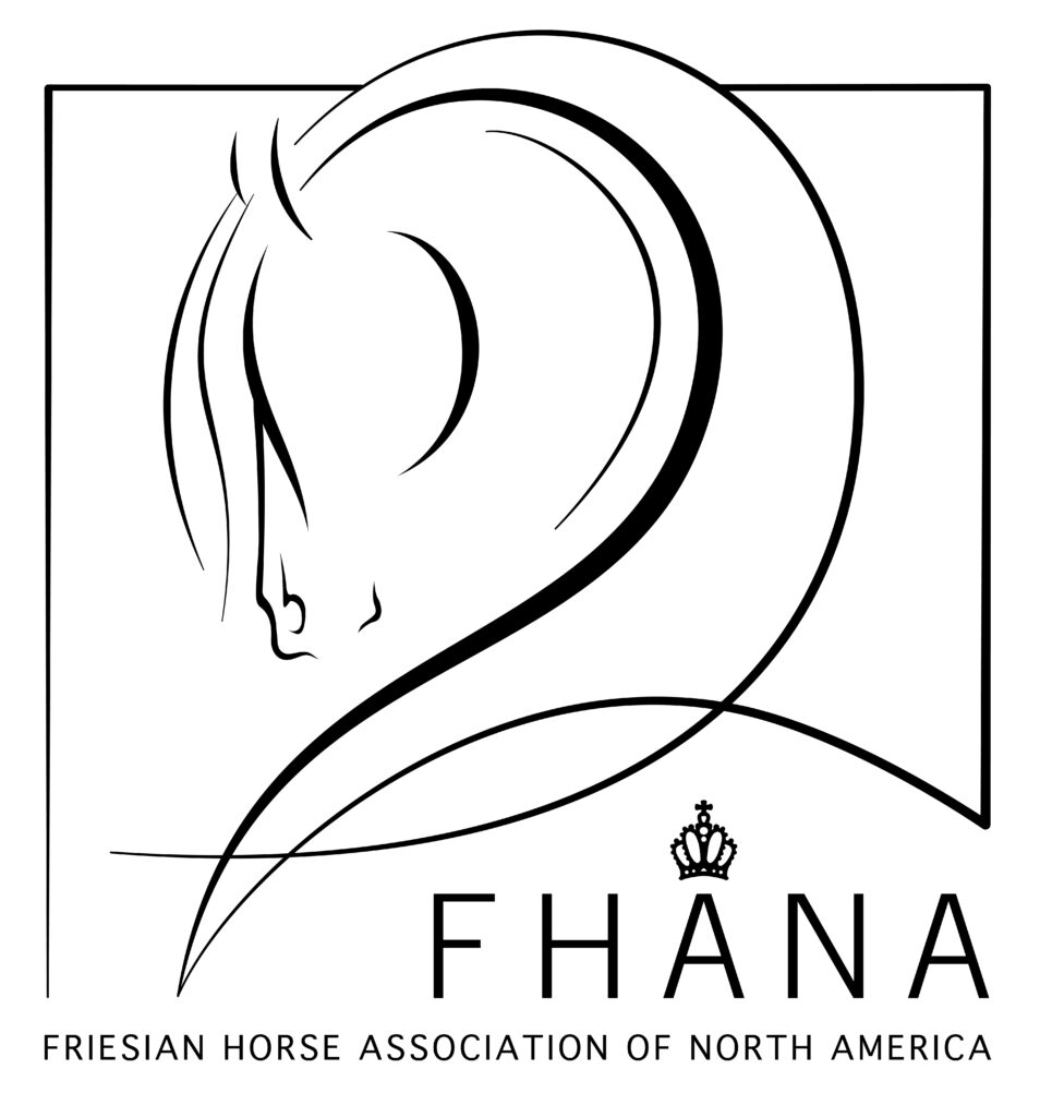FHANA Friesian Horse Association North America Logo Black On White